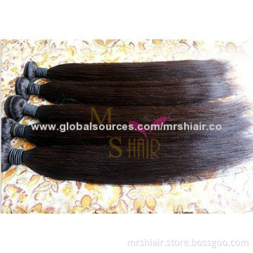 16-inch Yaki Straight Virgin Brazilian Hair Weave Human Hair Extensions